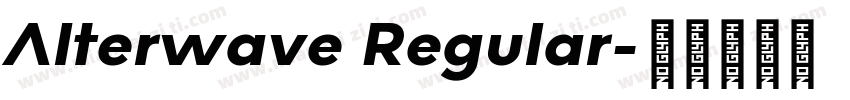 Alterwave Regular字体转换